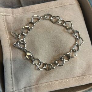 James Avery Silver Heart Chain Bracelet